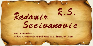 Radomir Sečivanović vizit kartica